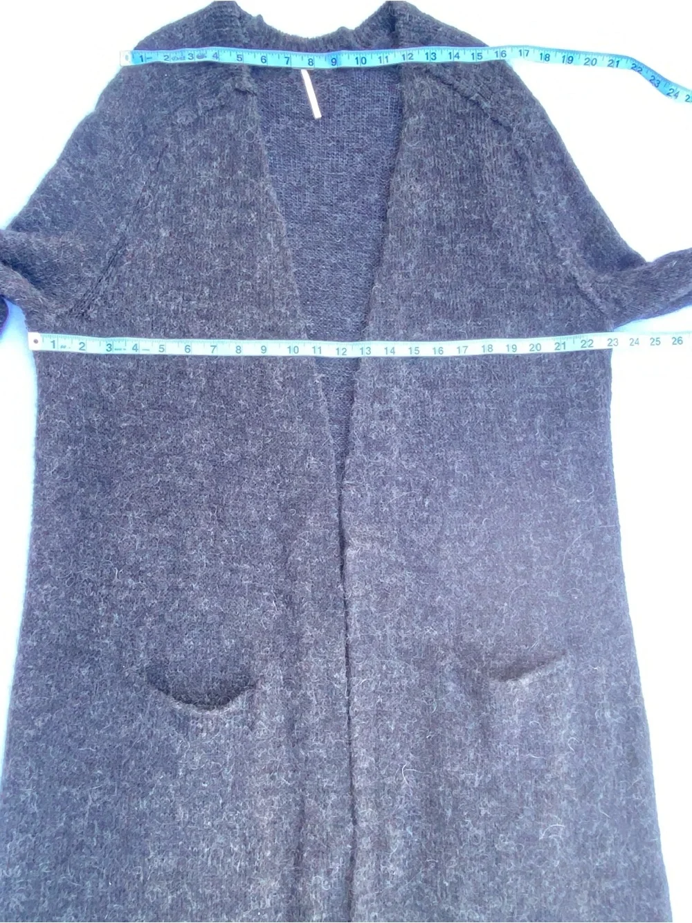 Free People Oversized Cardigan Sweater Alpaca Blend Open Front Maxi-length Sz XS